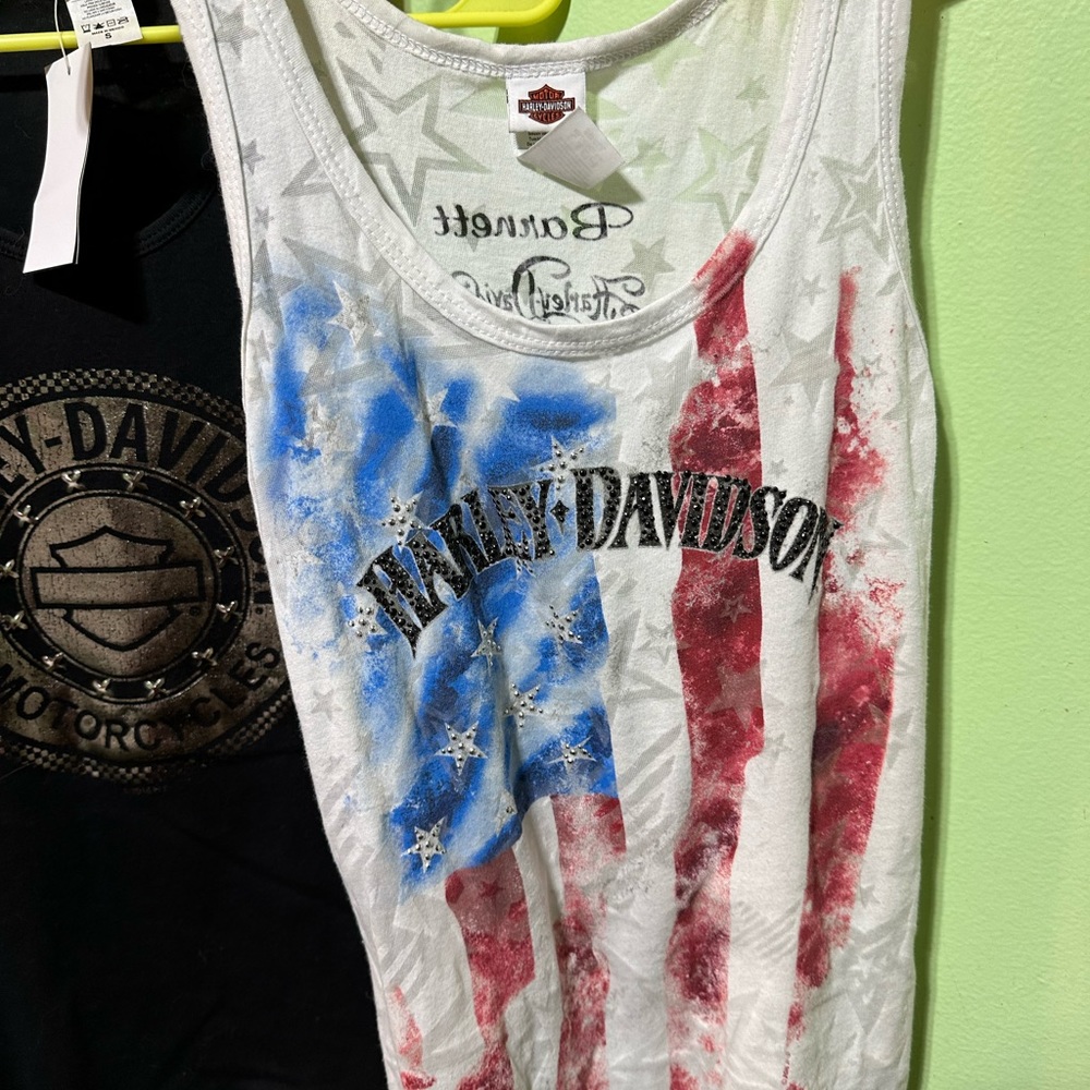5 Harley Davidson size small S tank tops blouse button up - Picture 2 of 9